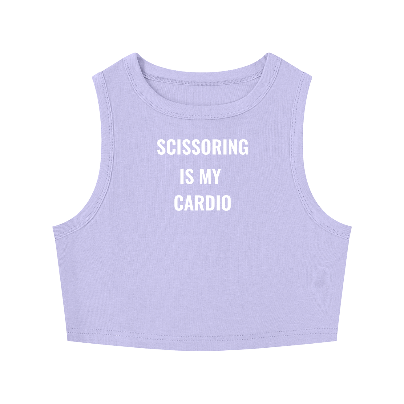 Scissoring Is My Cardio Tight Crewneck Crop Tank Top