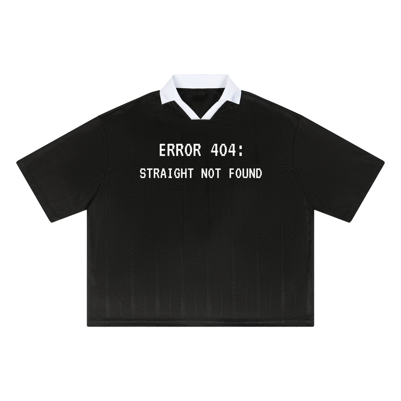 Error 404: Straight Not Found Striped Boxy Soccer Jersey