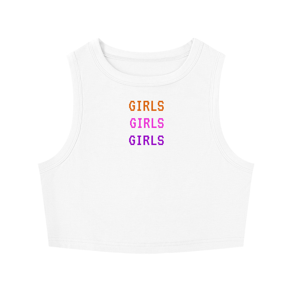 Girls Girls Girls Tight Crewneck Crop Tank Top
