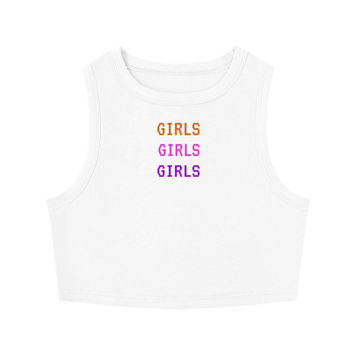 Girls Girls Girls Tight Crewneck Crop Tank Top